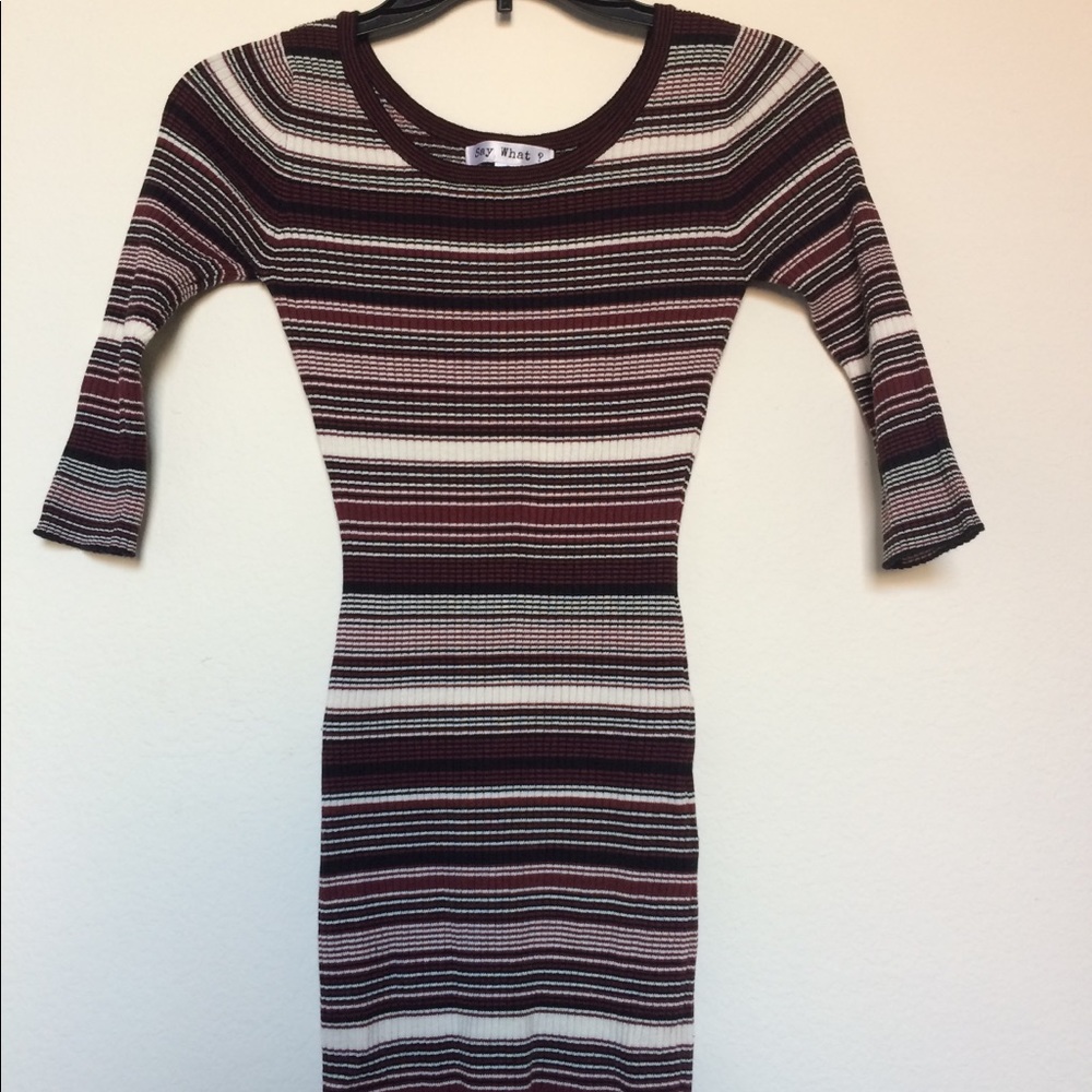 Slim fit striped dress